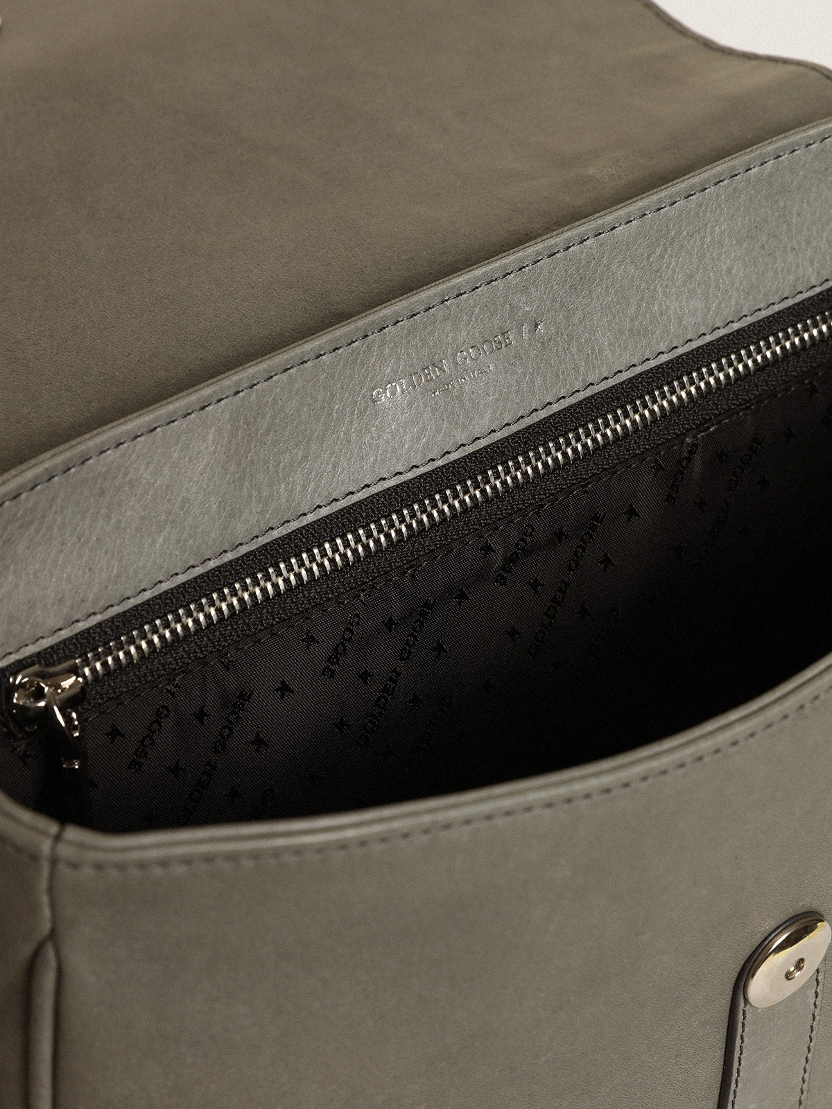Women's Francis Bag medium in stone gray leather| Golden Goose