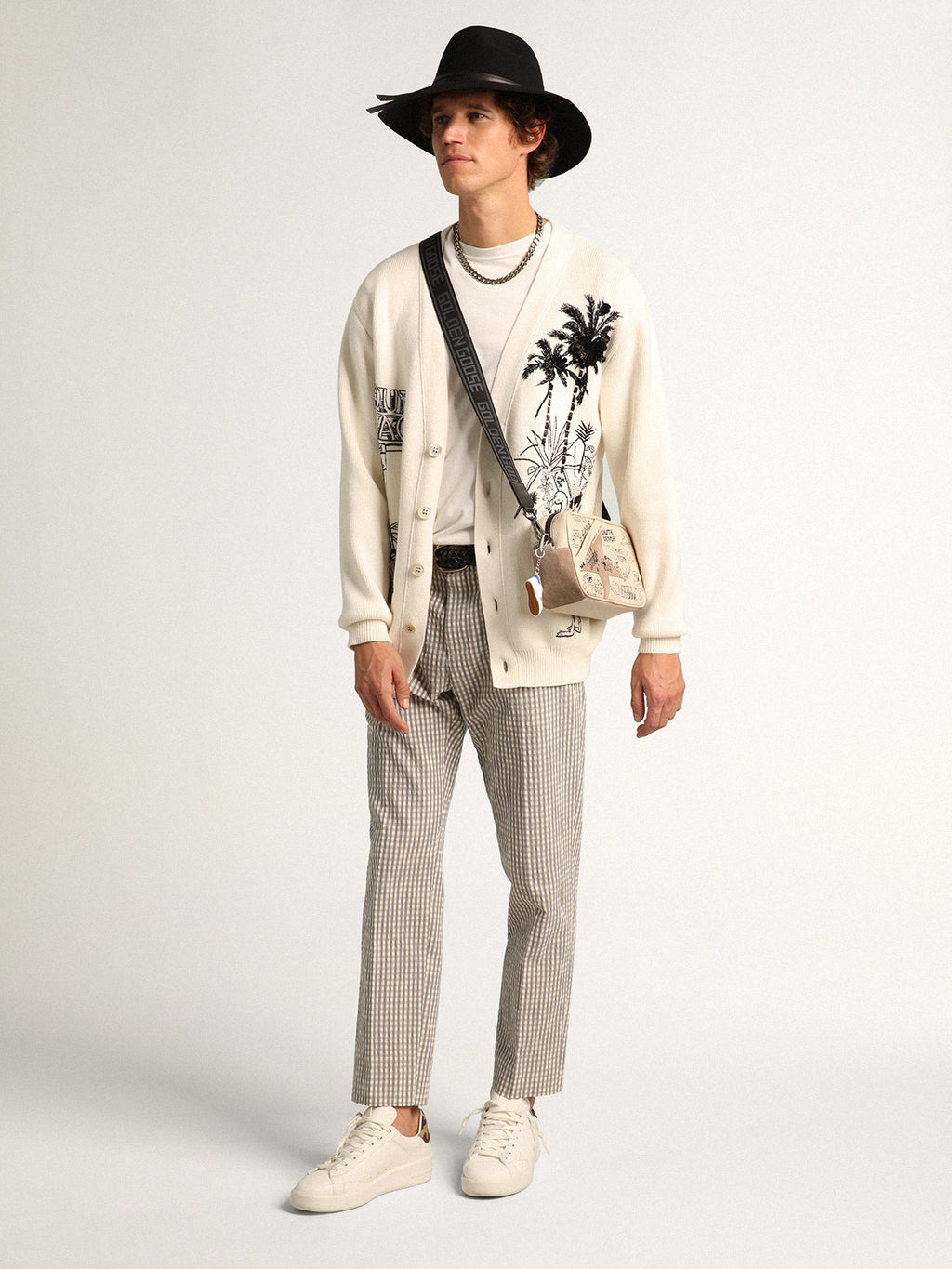 Men's Purestar in white leather with tone-on-tone star| Golden Goose