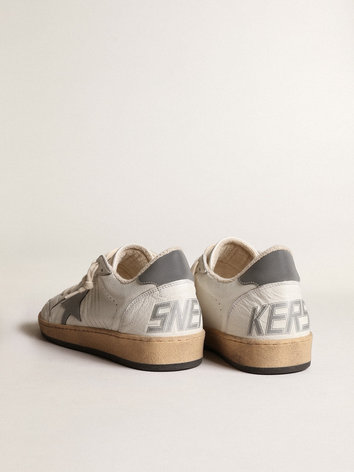 Ball Star in nappa with gray reflective nylon star and heel tab| Golden Goose