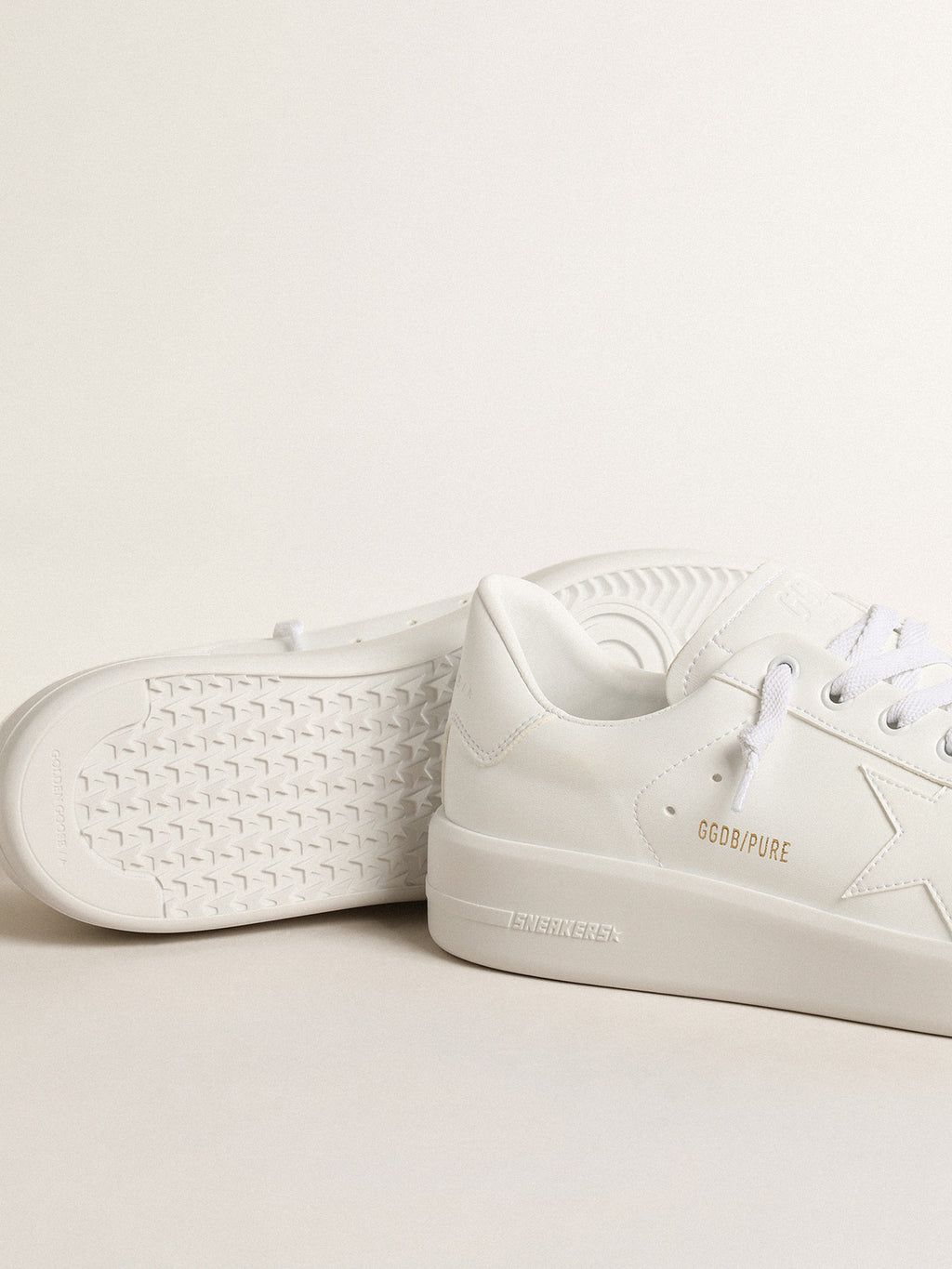 Men's bio-based Purestar with white star and heel tab| Golden Goose