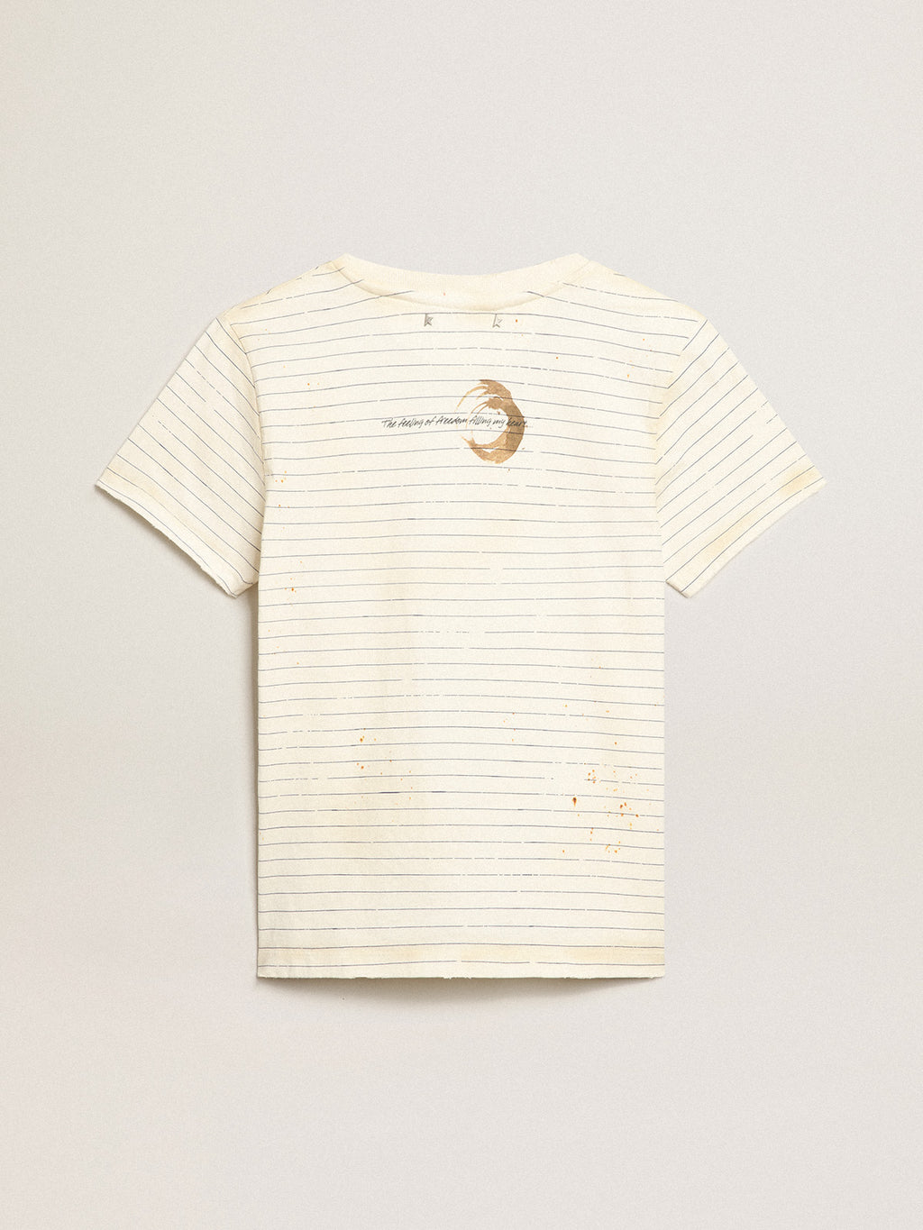 White T-shirt with vintage notebook effect| Golden Goose