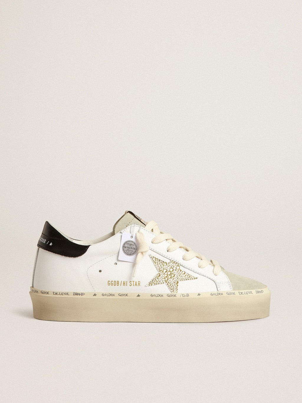Hi Star with Swarovski crystal star and black heel tab| Golden Goose