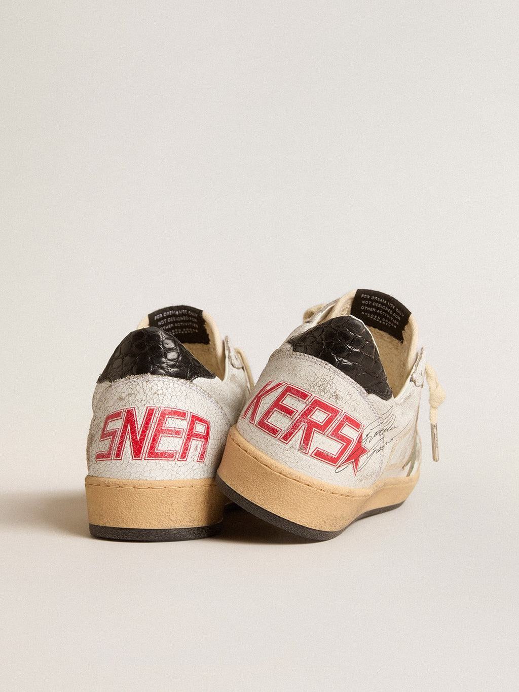 Men's Ball Star with metallic leather star and gray leather heel tab| Golden Goose