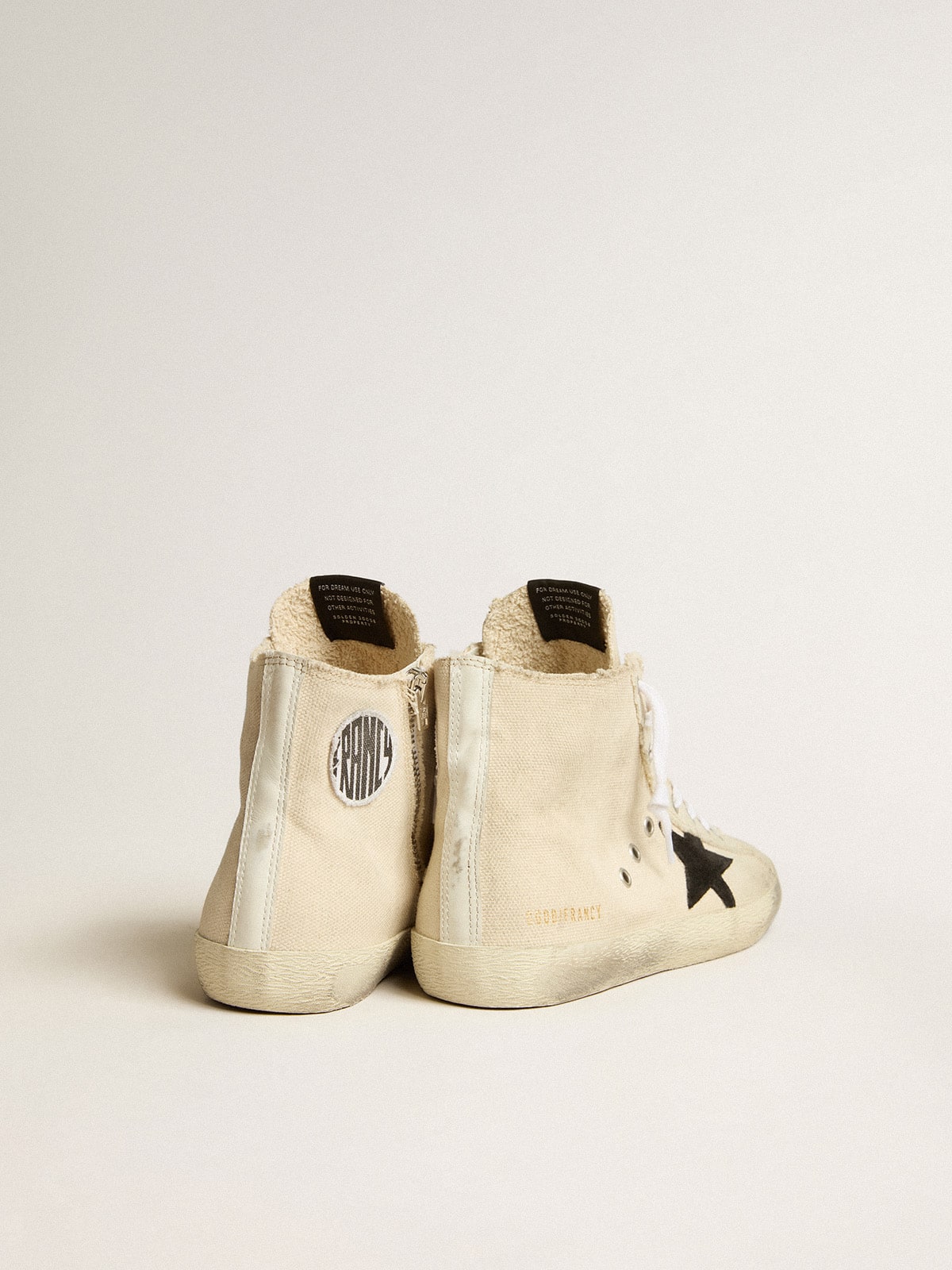 Francy Penstar in canvas with black suede star and leather heel tab| Golden Goose