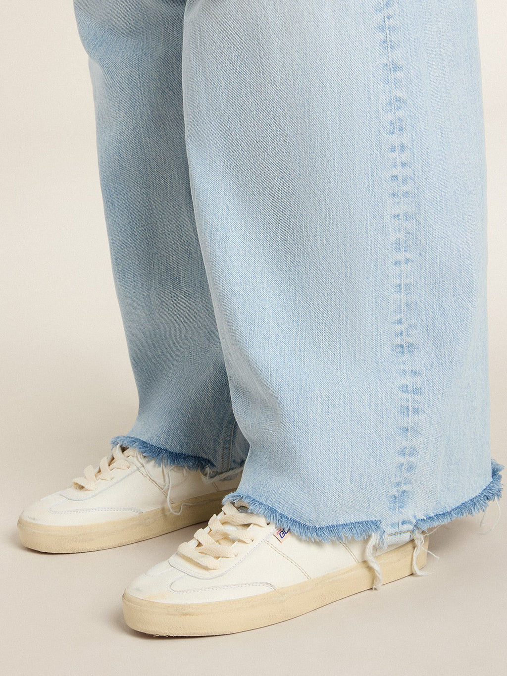 Soul Star in white nappa with metallic silver leather heel tab| Golden Goose