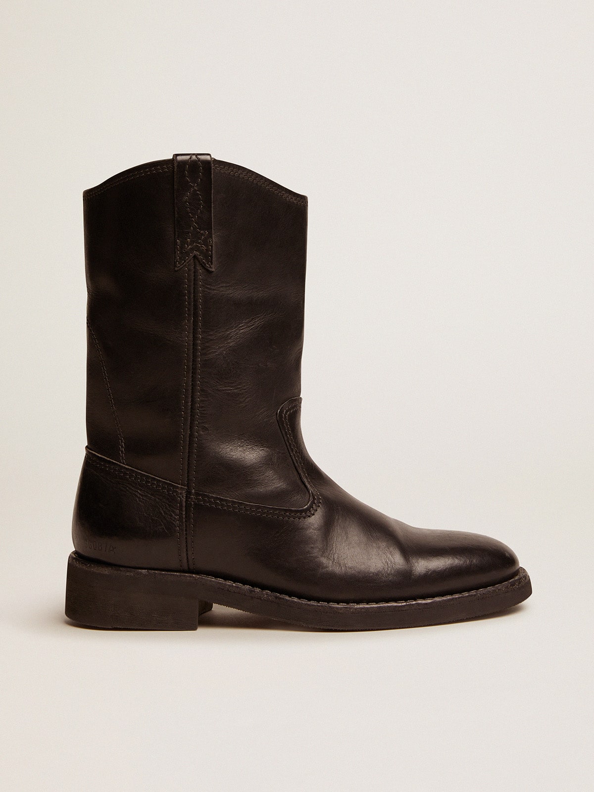 Biker boots in black leather| Golden Goose