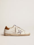 Women's Super-Star with shearling lining and silver glitter star| Golden Goose