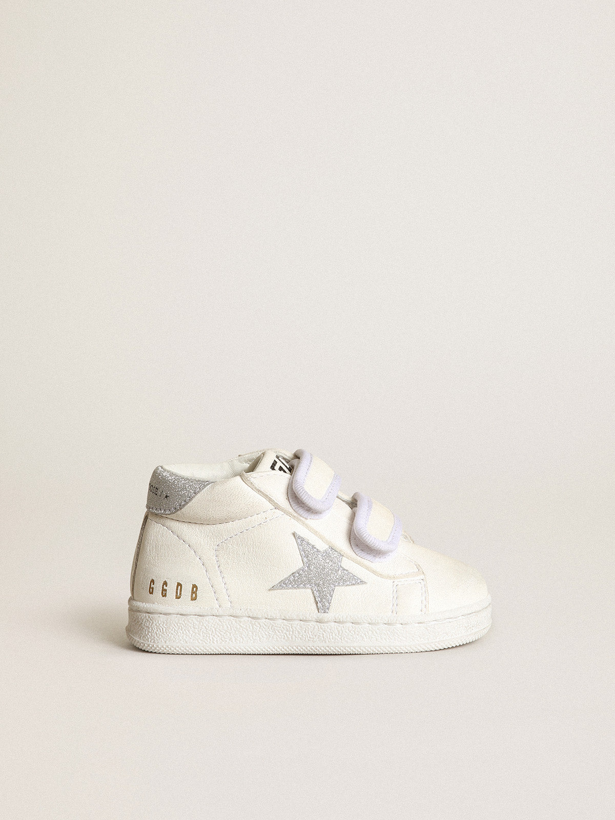 June in nappa leather with silver glitter star and heel tab| Golden Goose