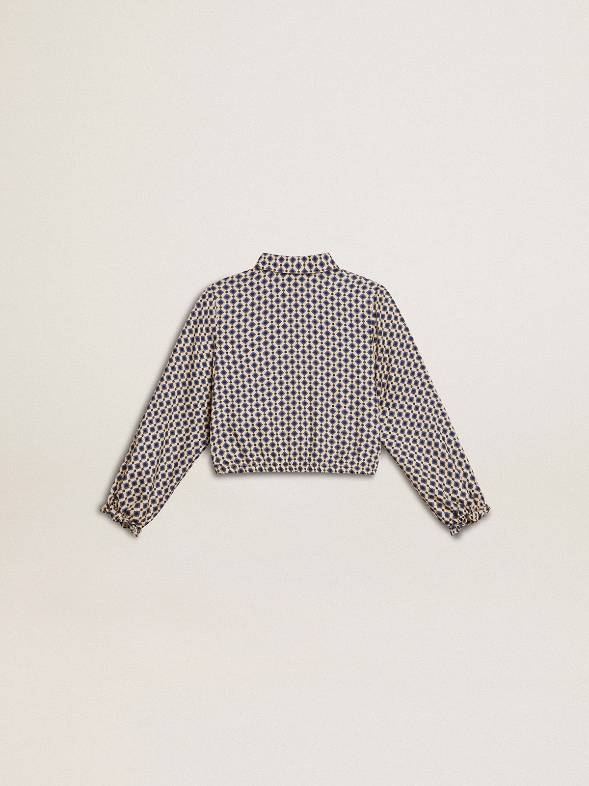 Girls' polo shirt with geometric print| Golden Goose