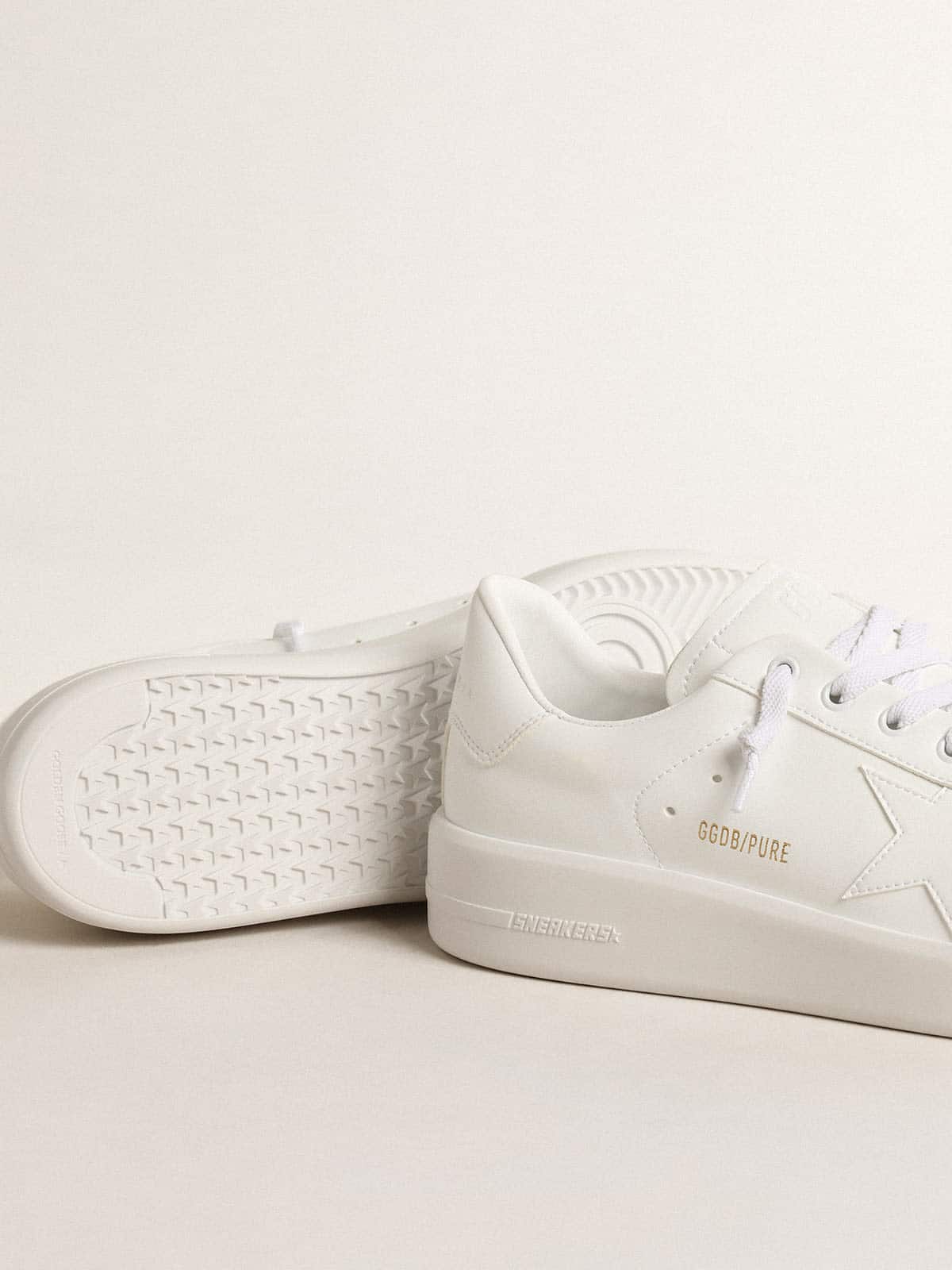 Women's bio-based Purestar with white star and heel tab| Golden Goose