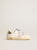 Young Old School in leather with metallic peach leather star| Golden Goose