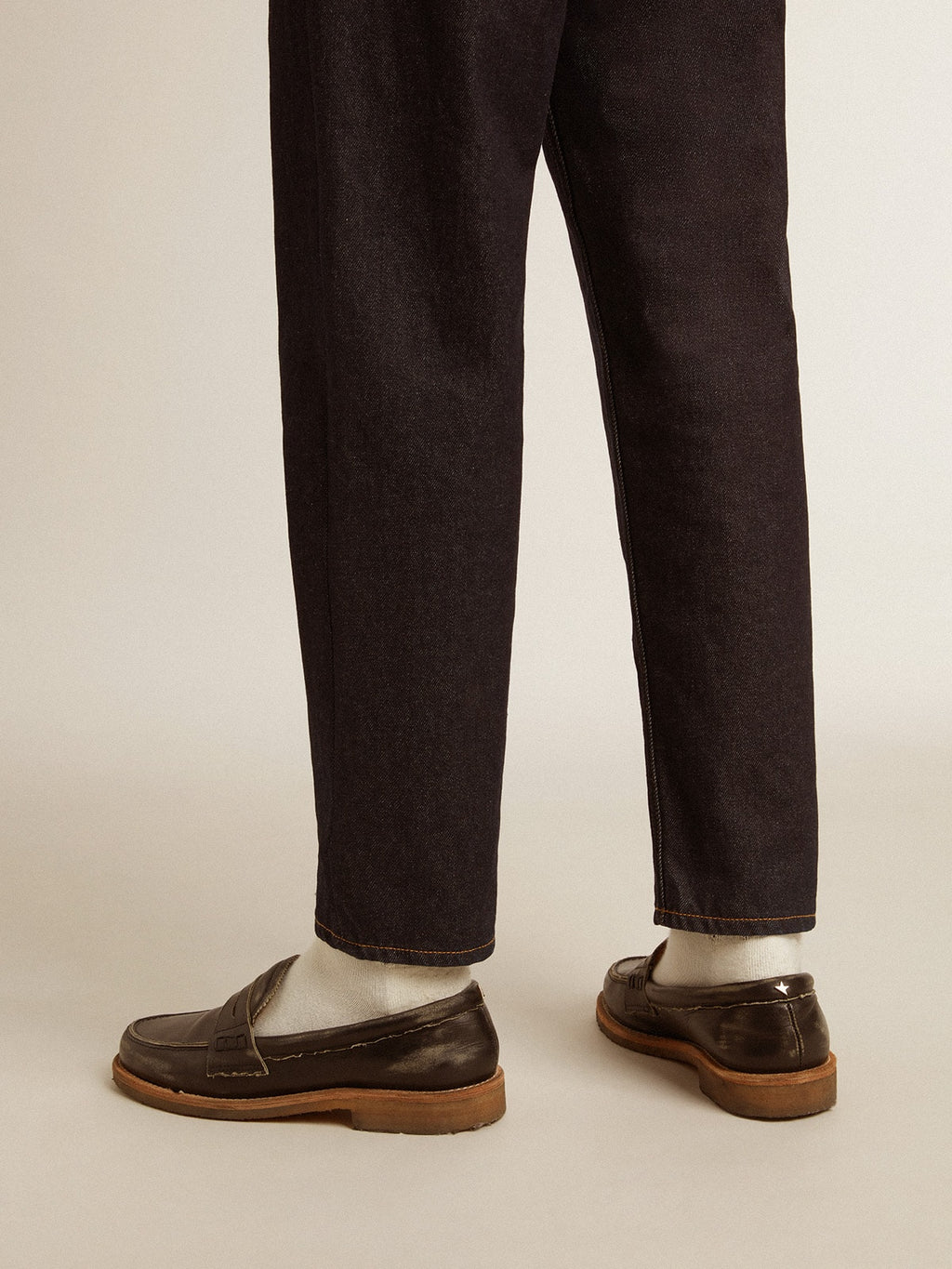 Jerry loafer in black leather| Golden Goose