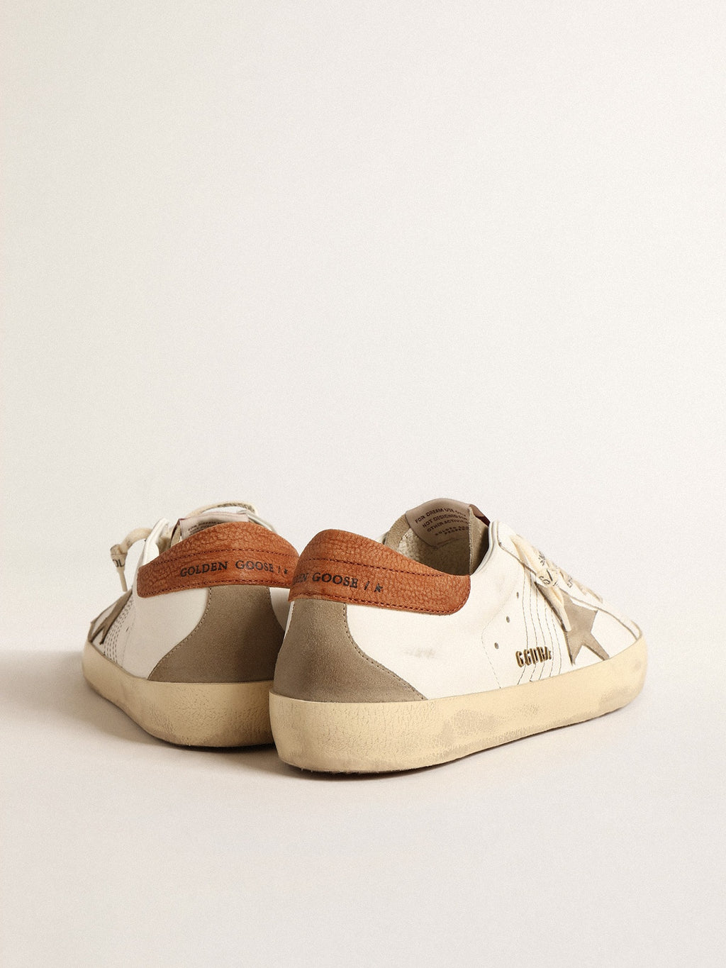 Super-Star with suede star and brown leather heel tab| Golden Goose