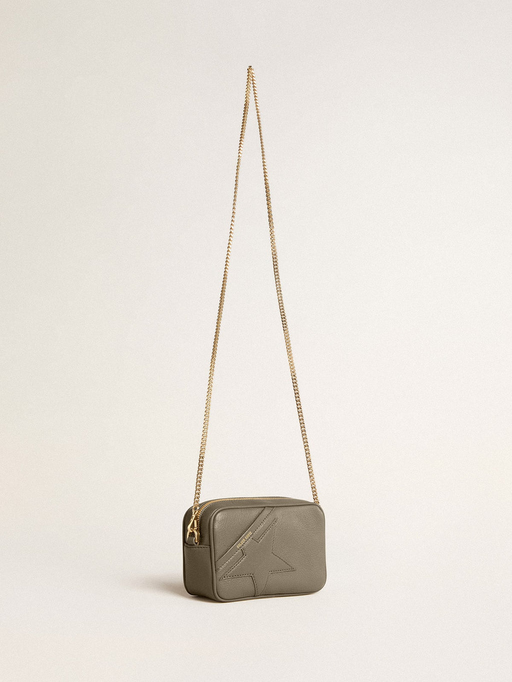 Mini Star Bag in sage-green leather with tone-on-tone star| Golden Goose