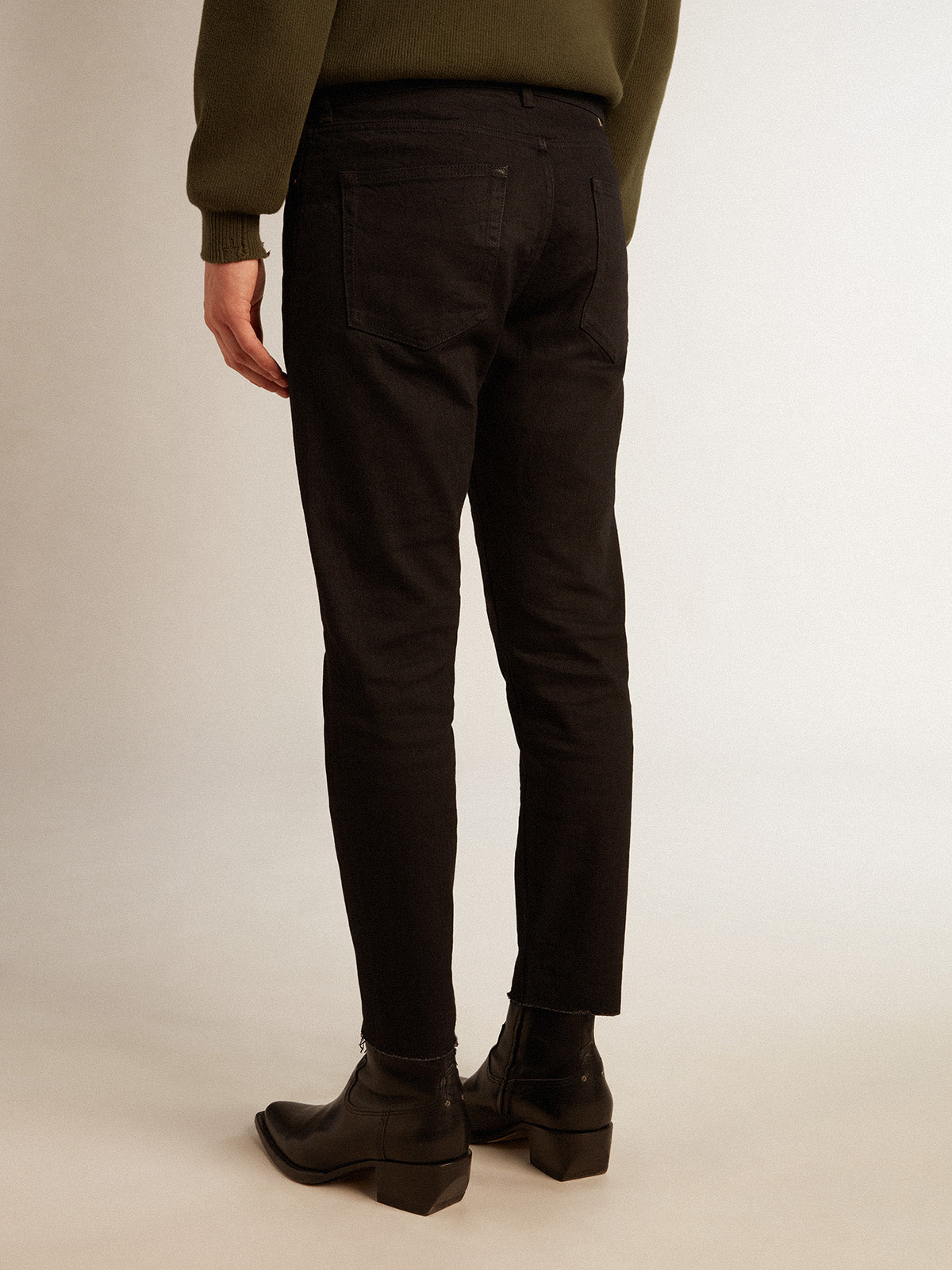 Men's black skinny jeans| Golden Goose