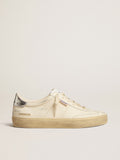 Soul Star in white nappa with metallic silver leather heel tab| Golden Goose