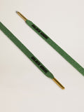 Aqua-green Lurex laces with contrasting black logo| Golden Goose