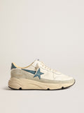 Running Sole in nappa with blue leather star and suede insert| Golden Goose