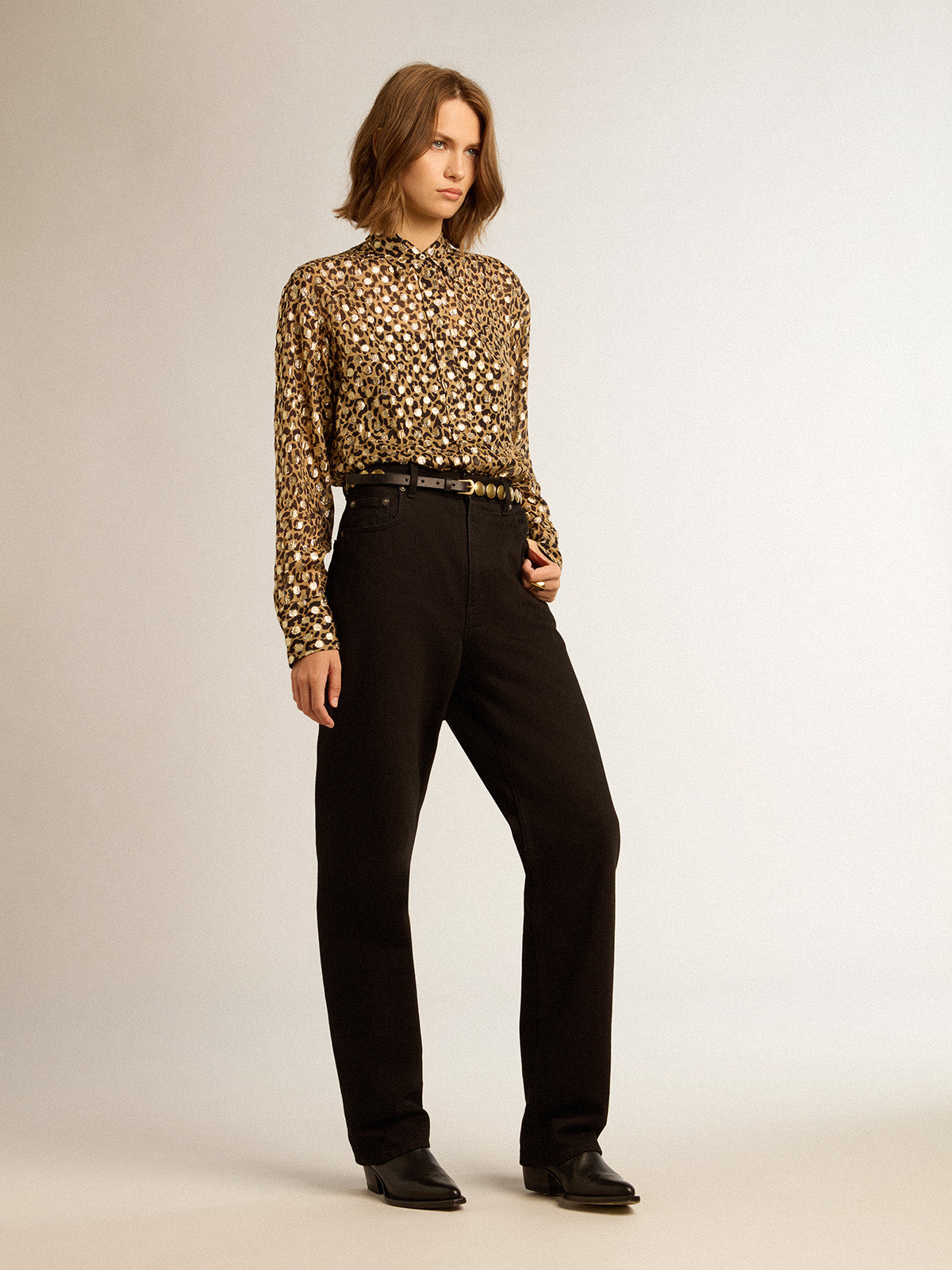 Women's animal print shirt| Golden Goose