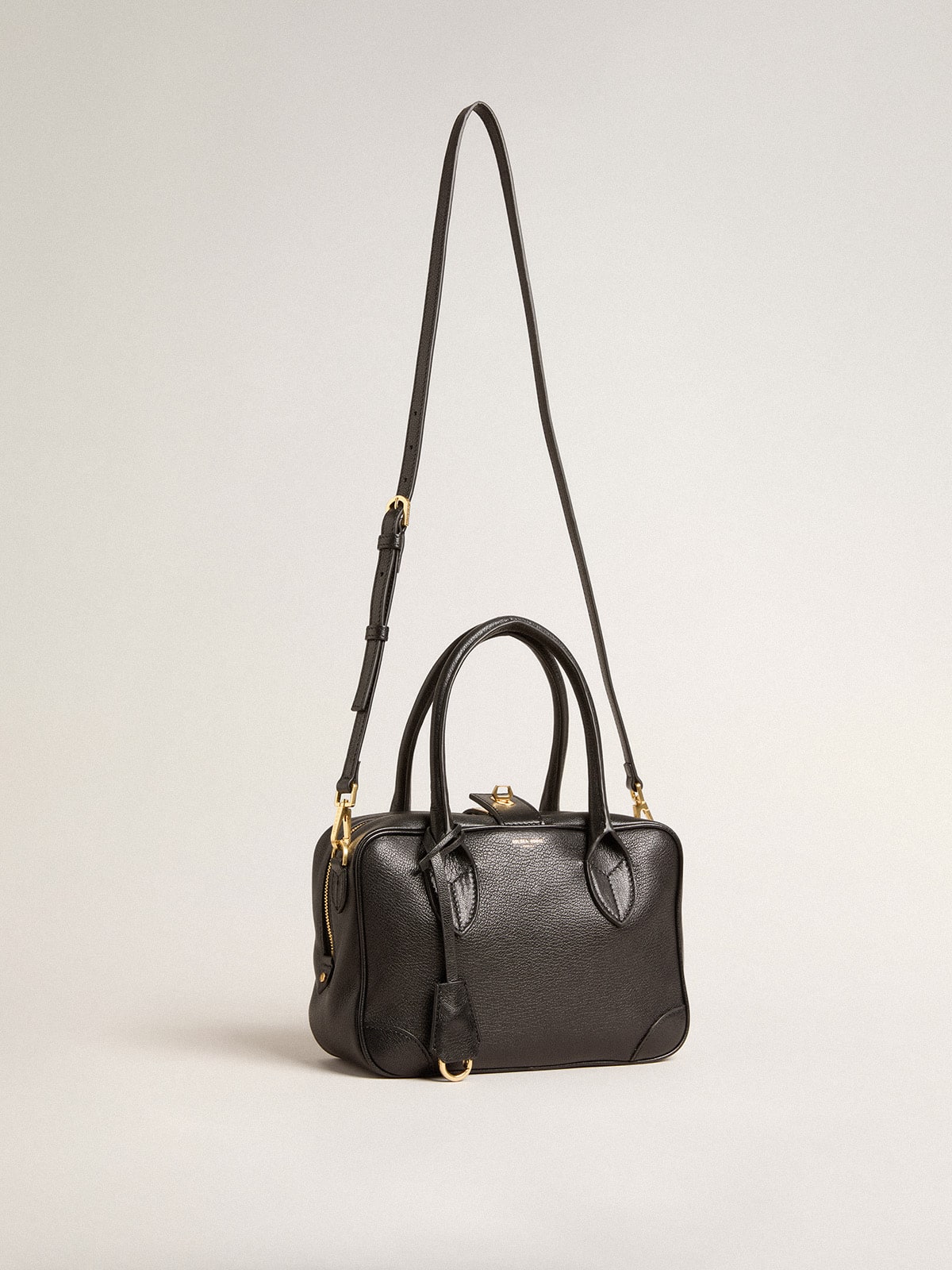 Vita Bag in black sheepskin leather with gold details| Golden Goose
