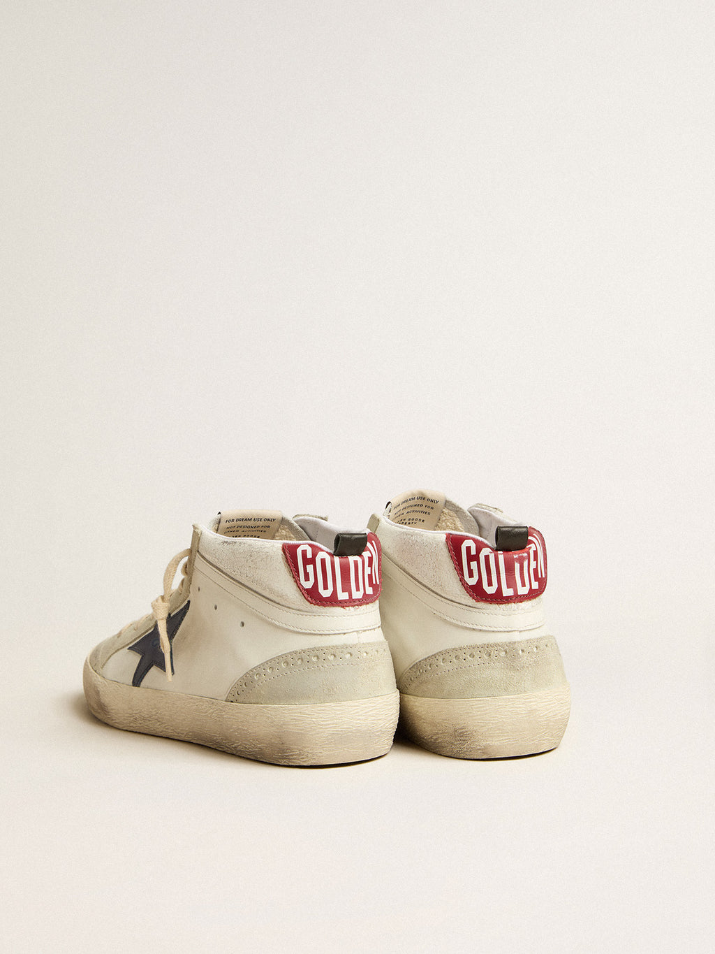 Mid Star LTD with blue leather star and white nappa leather flash| Golden Goose