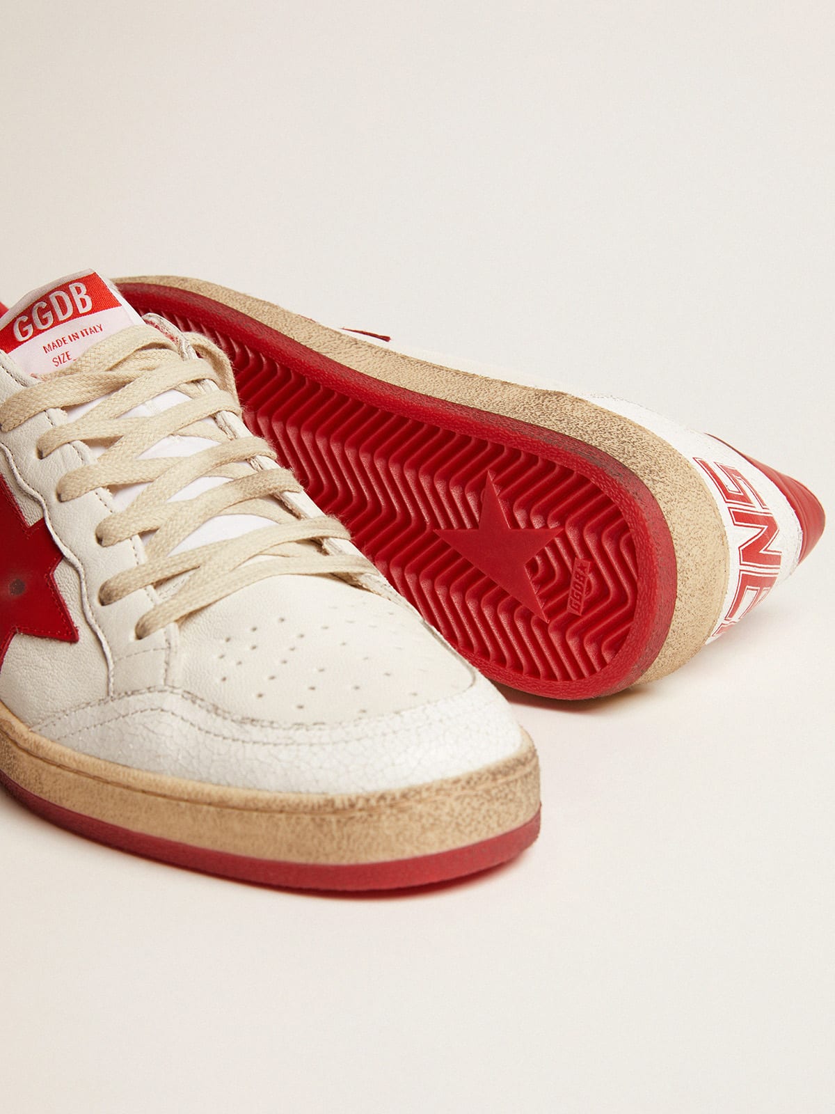 Men's Ball Star in white leather| Golden Goose