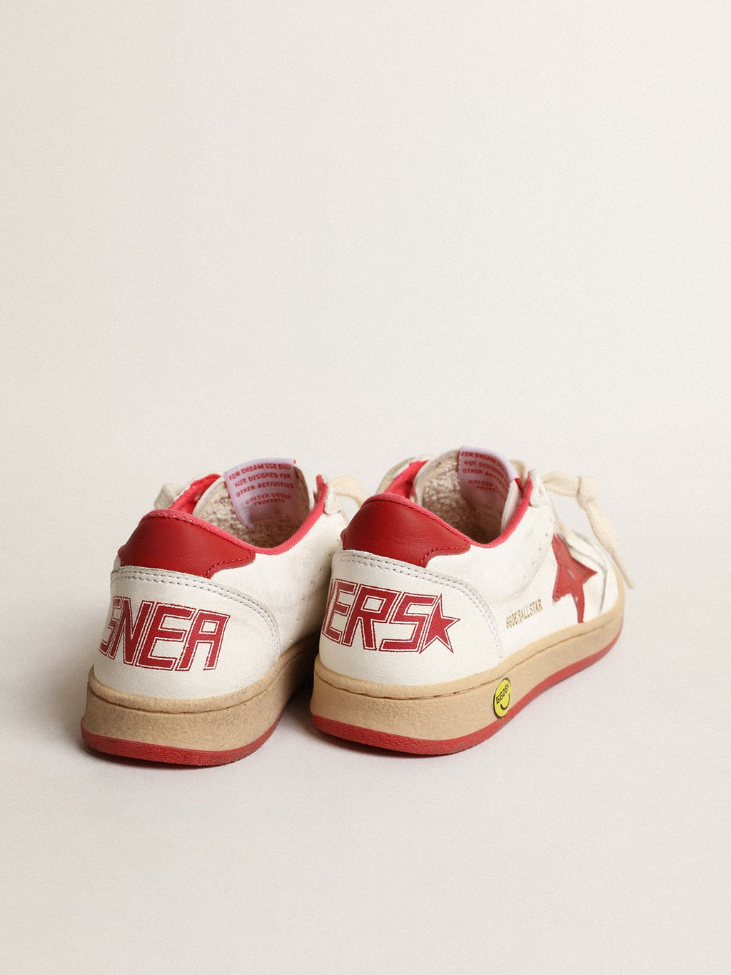 Ball Star Young in nappa with red leather star and heel tab| Golden Goose