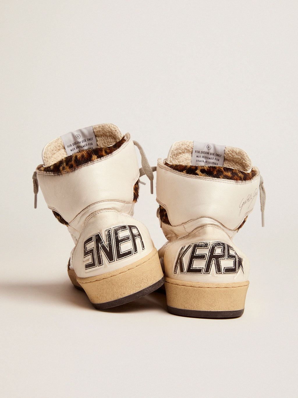 Women's Sky-Star high-top sneakers in leopard-print pony skin| Golden Goose