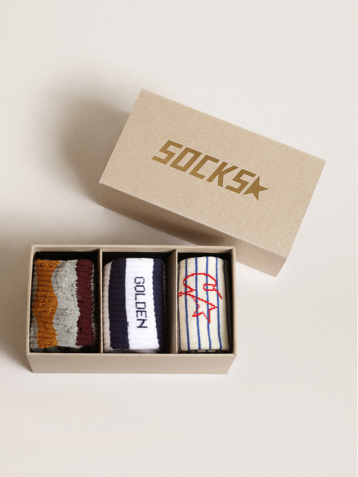 Set of 3 pairs of socks with stripes| Golden Goose