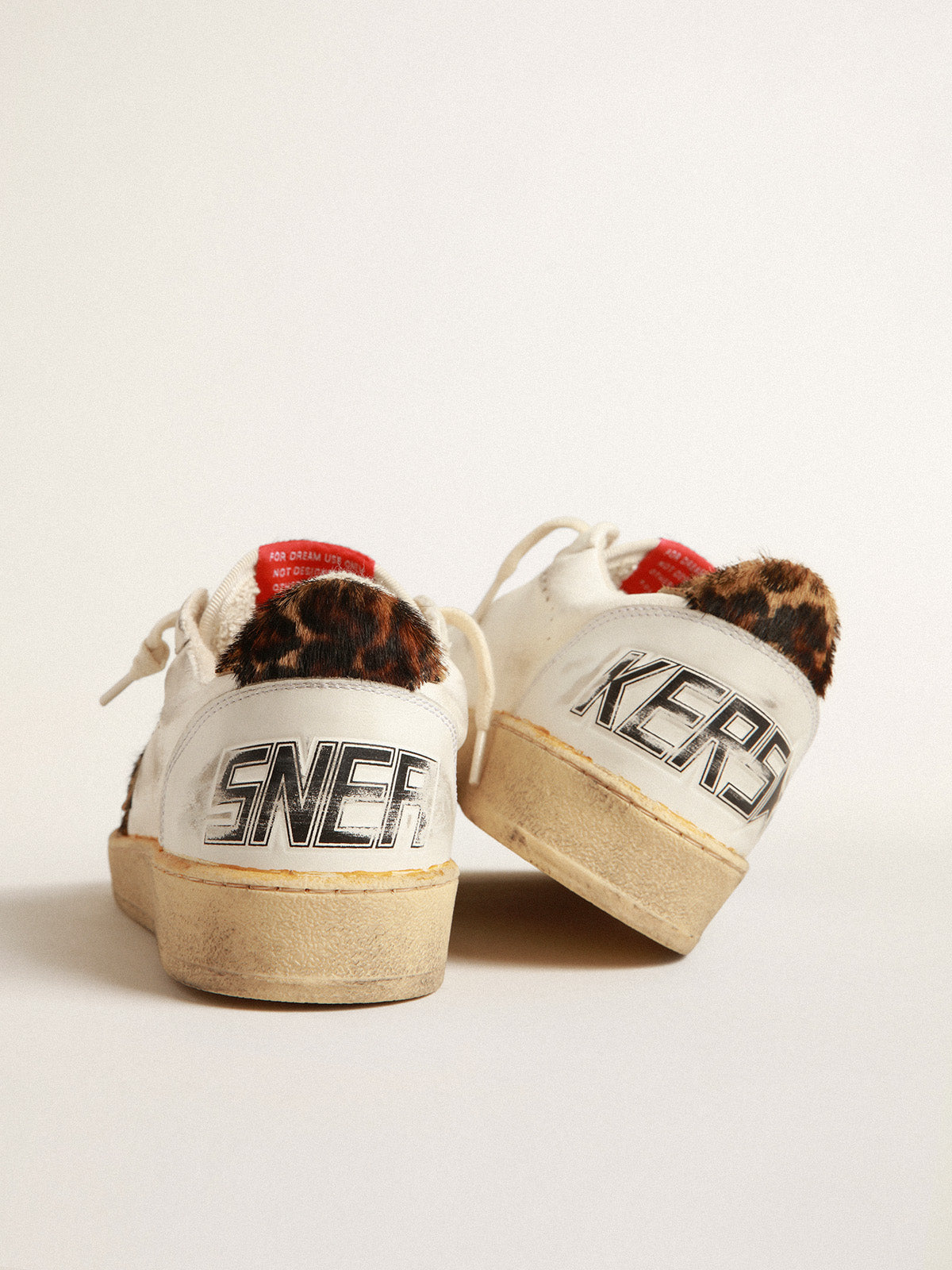 Ball Star in nappa with leopard-print pony skin star and heel tab| Golden Goose