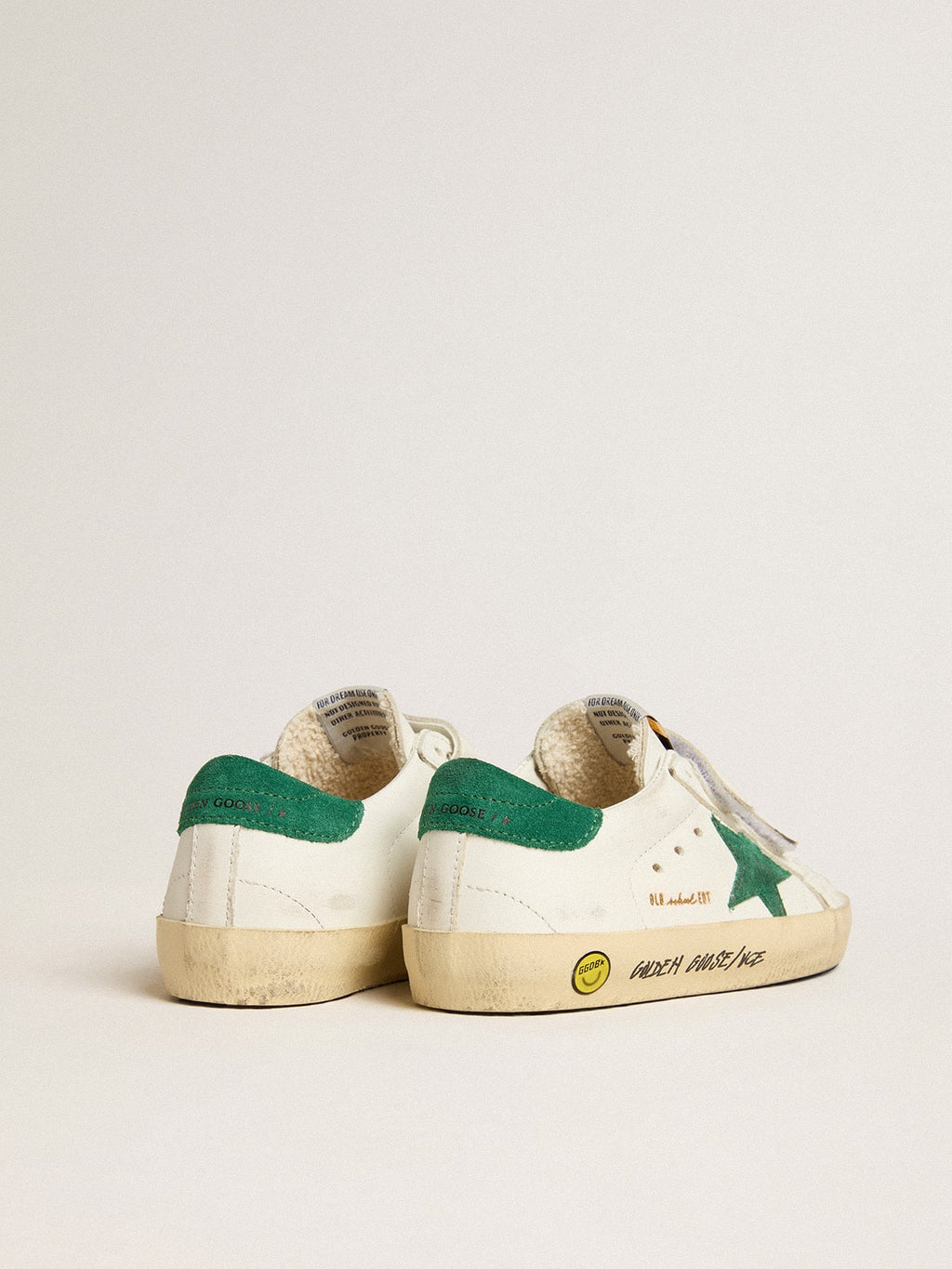Old School Young with green suede star and heel tab| Golden Goose