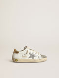 Young Super-Star with silver glitter star and platinum tongue| Golden Goose