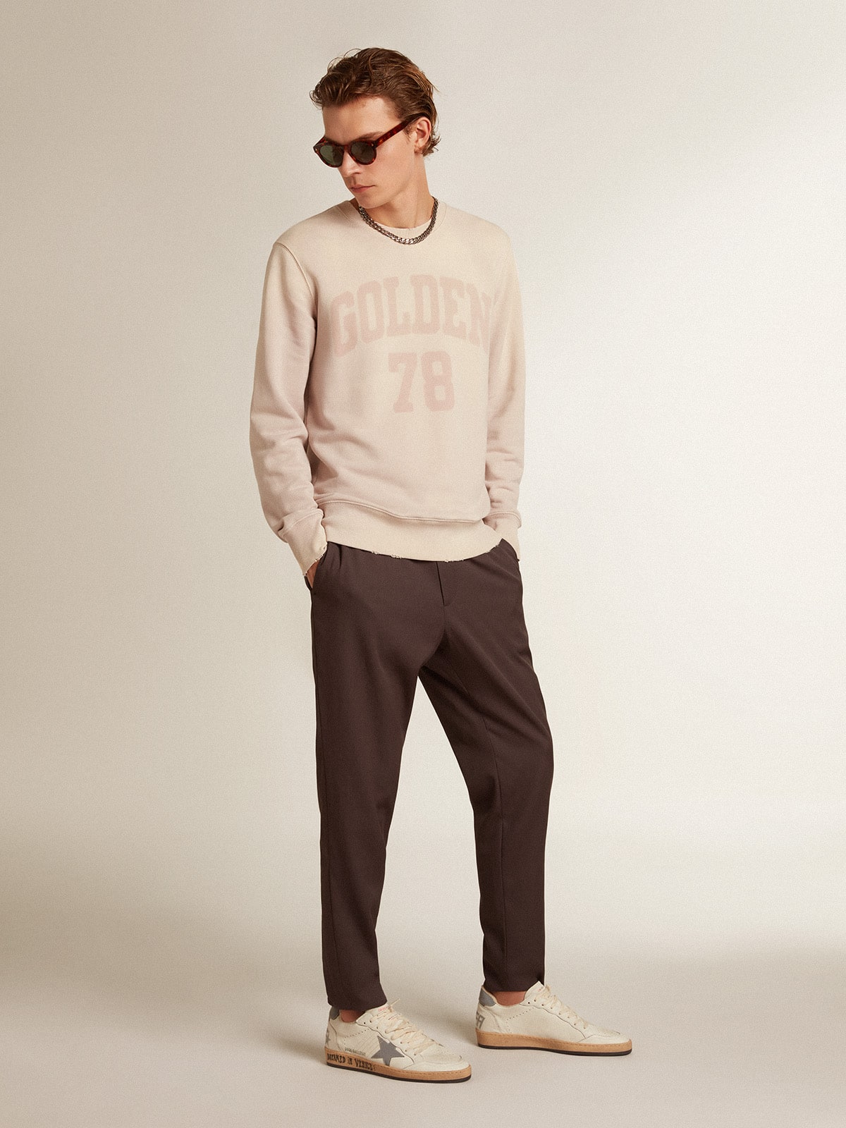 Ball Star in nappa with gray reflective nylon star and heel tab| Golden Goose