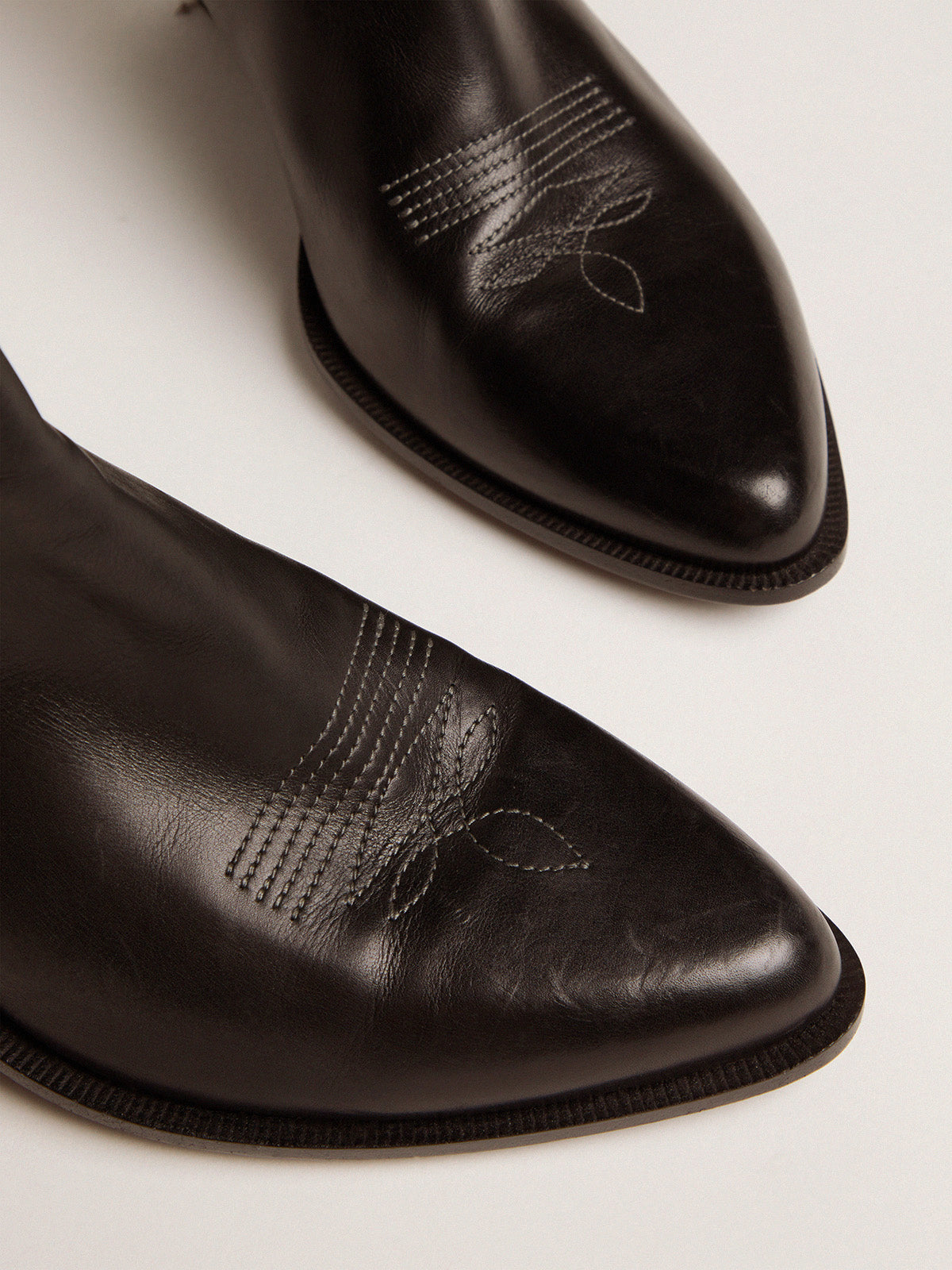 Women's Sunset boots in black leather| Golden Goose