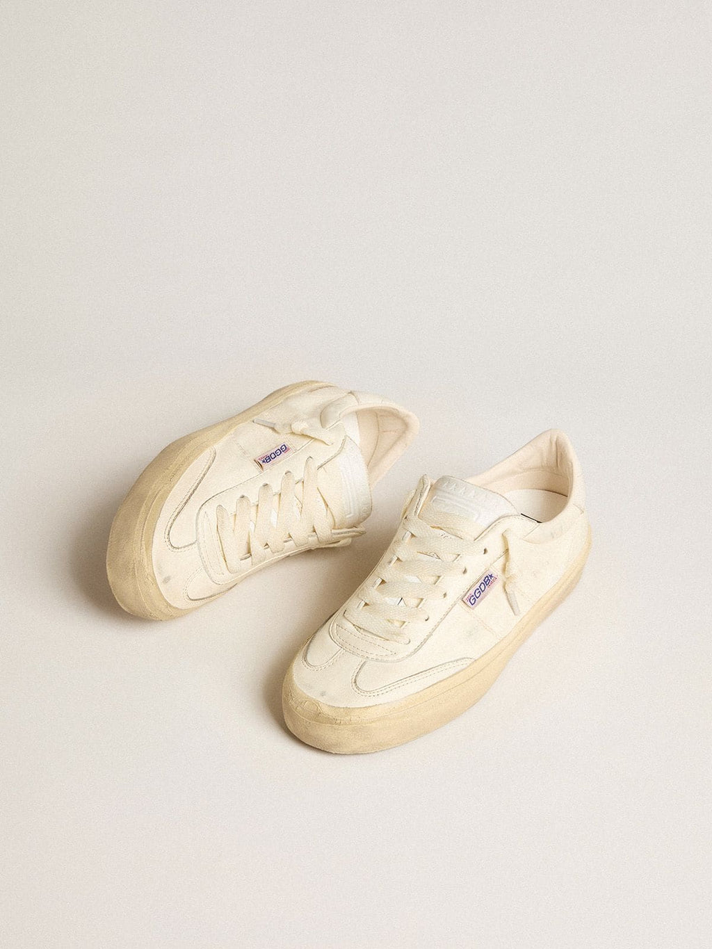 Soul Star in white nappa leather with white leather star| Golden Goose
