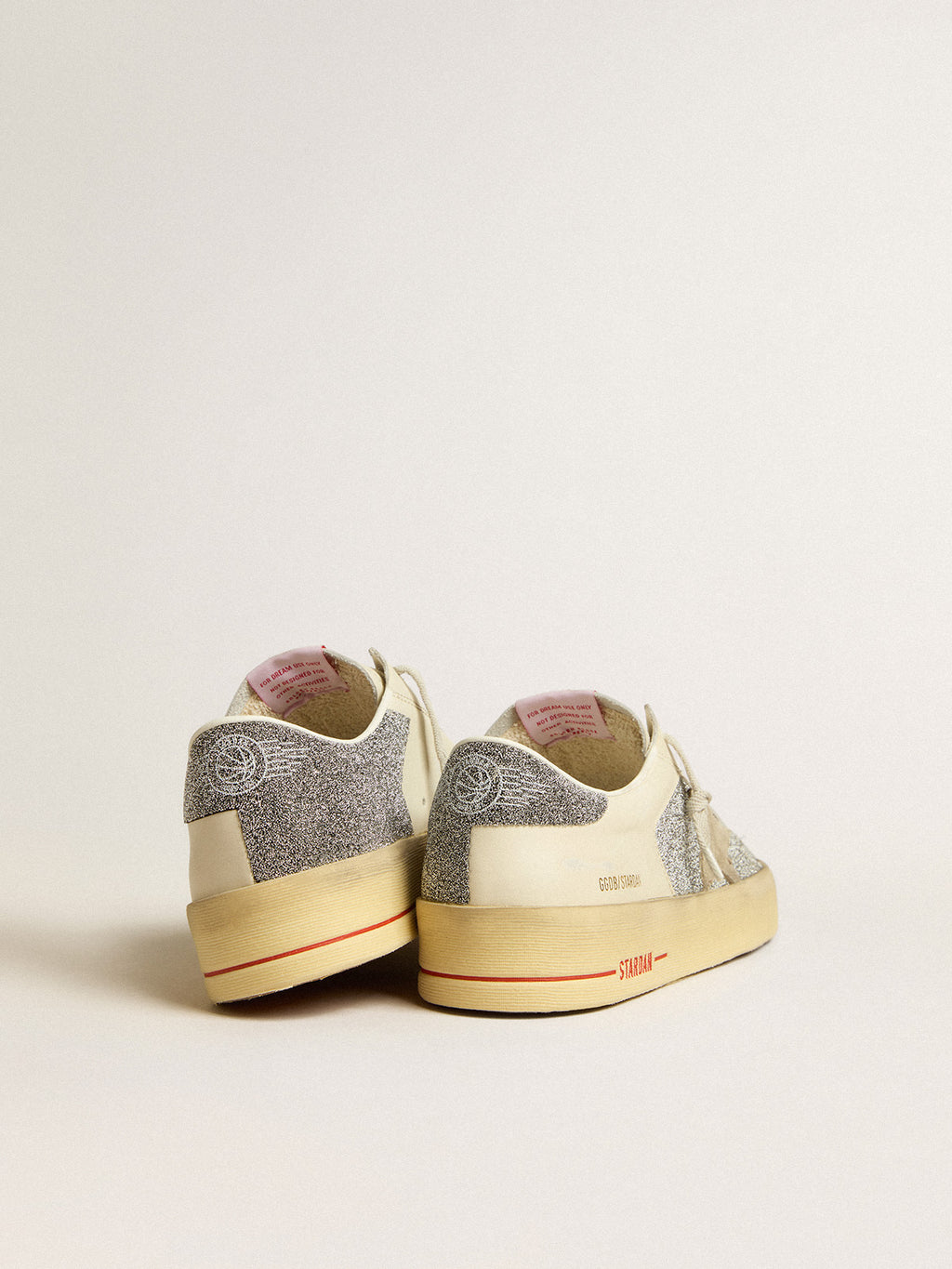 Men's Stardan in suede with sand star and silver crystal inserts| Golden Goose