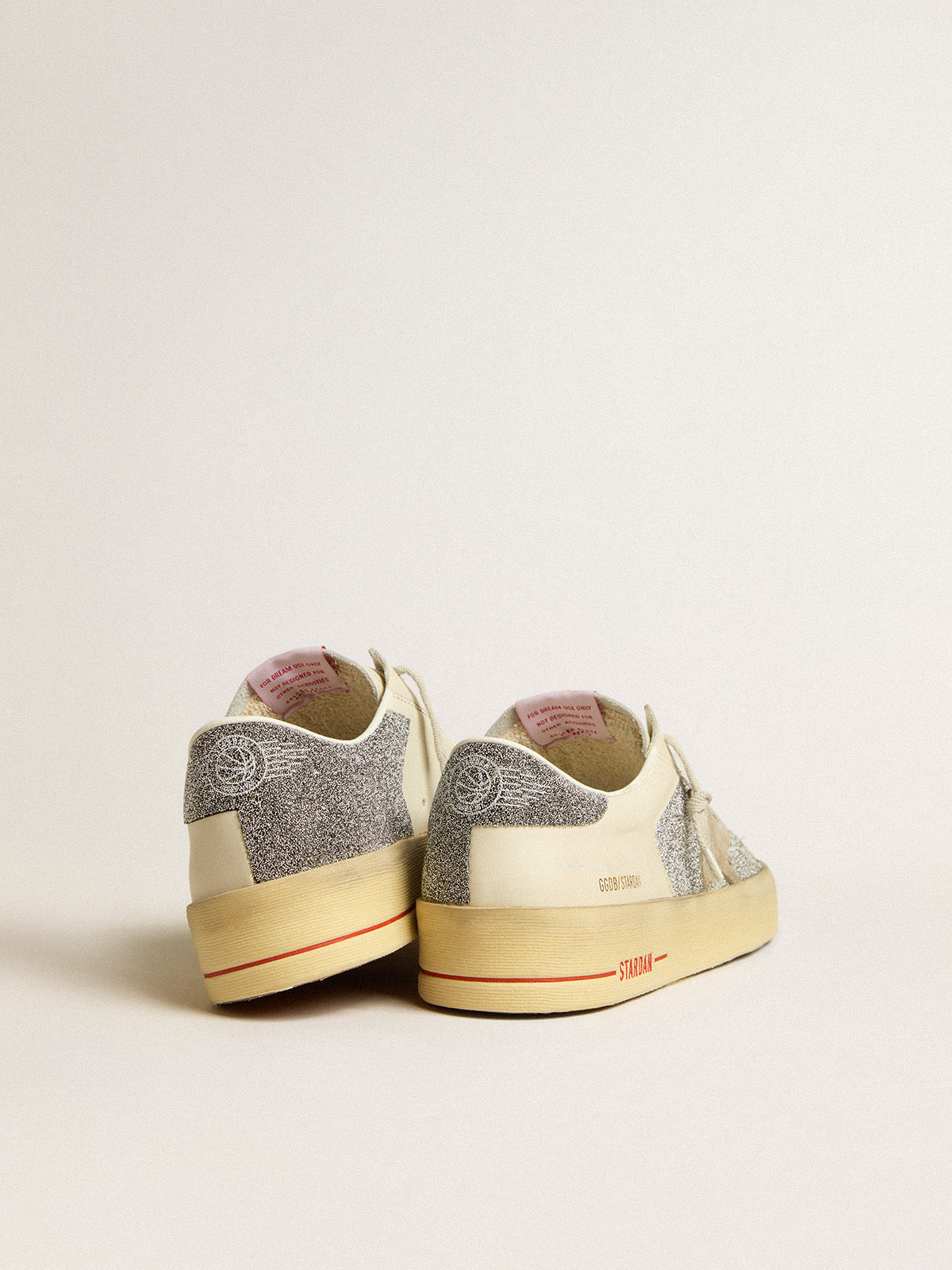 Men's Stardan in suede with sand star and silver crystal inserts| Golden Goose