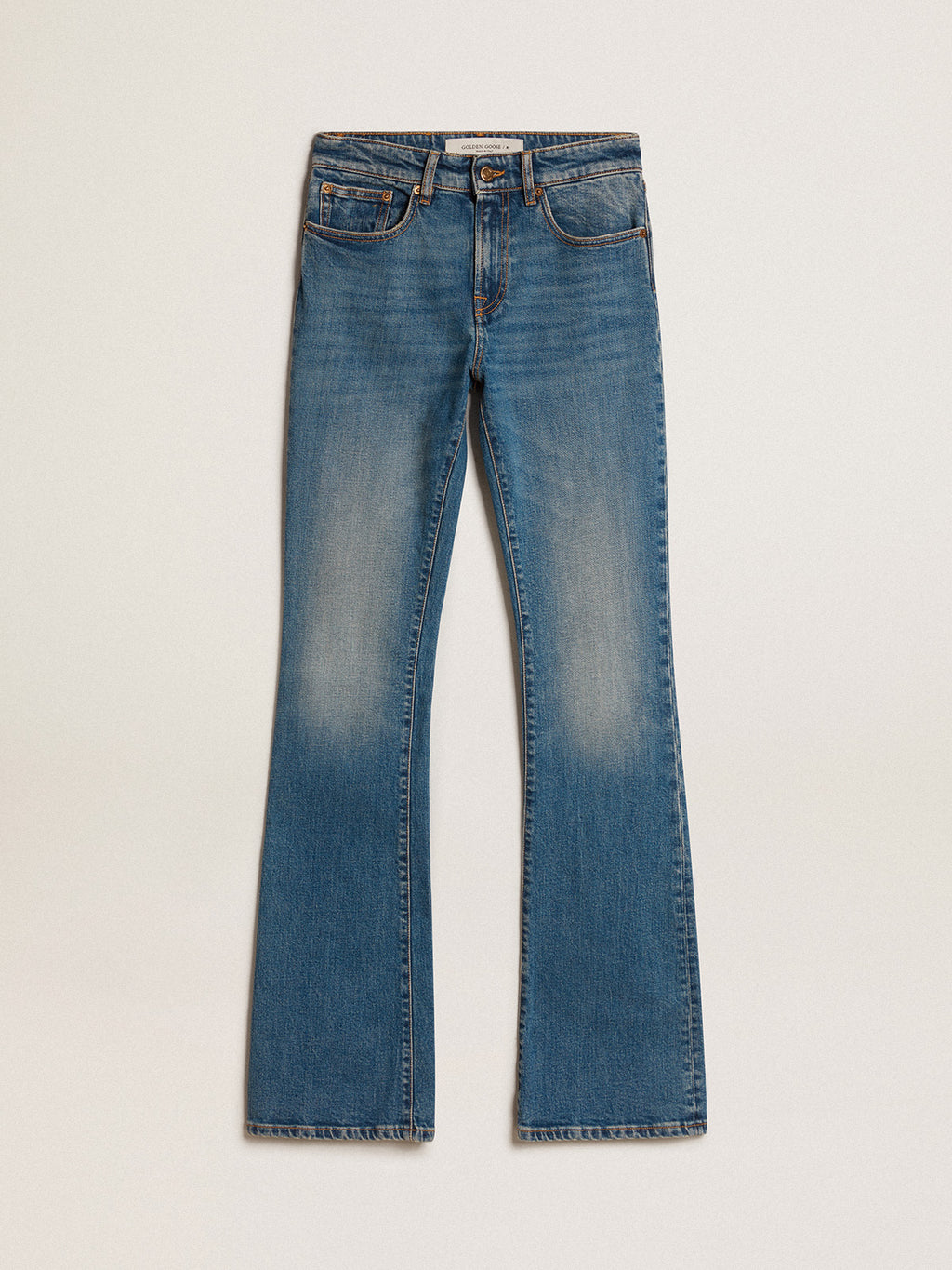 Blue jeans in elasticated fabric| Golden Goose