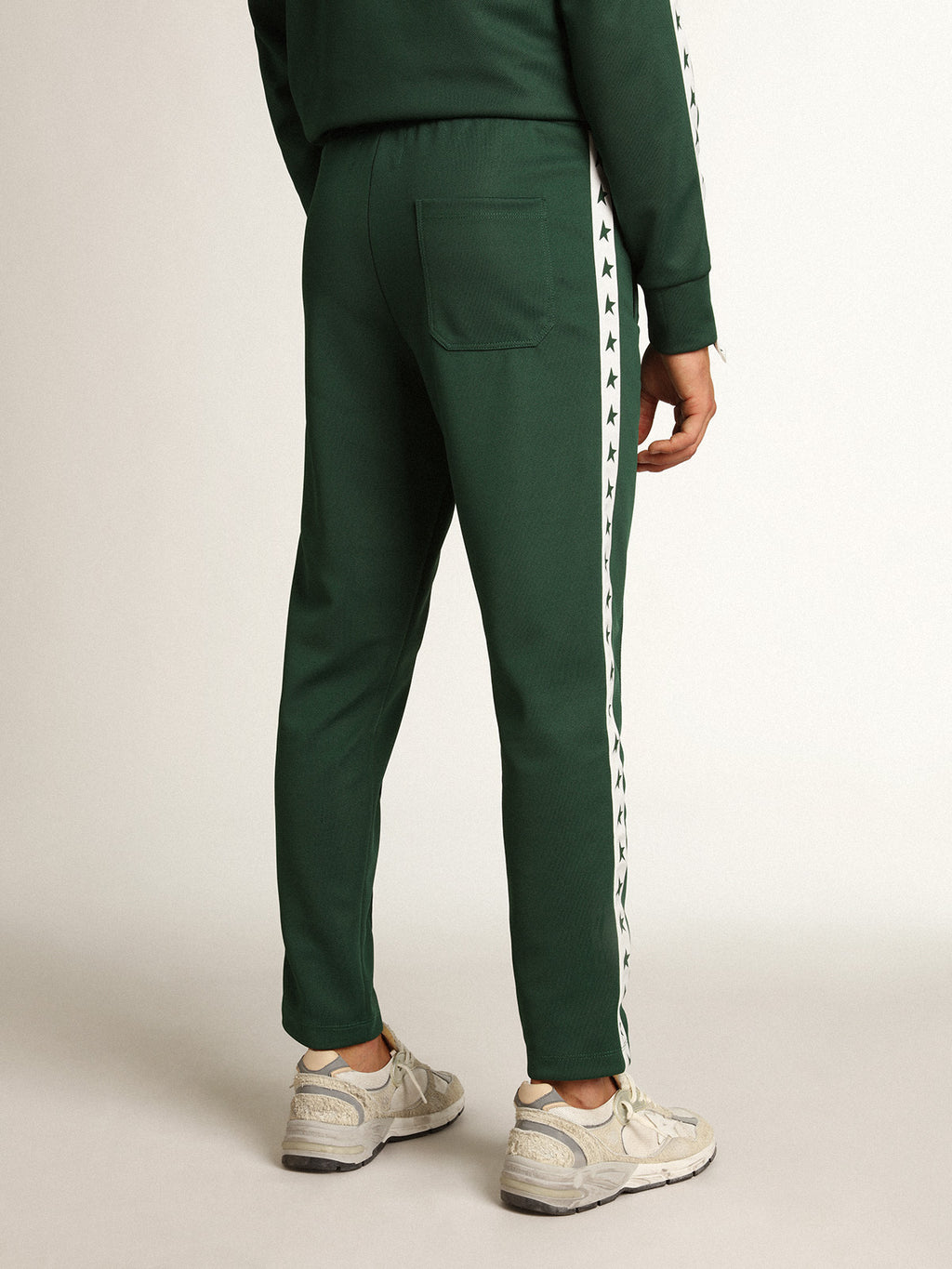 Men's bright green joggers| Golden Goose