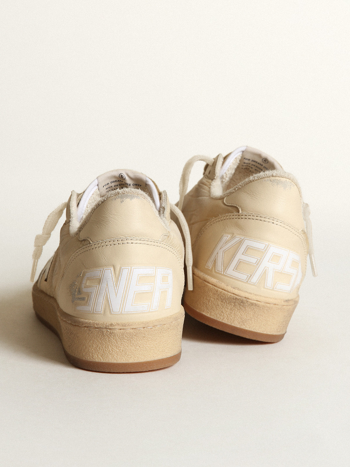 Women's Ball Star in milk-white nylon with white star and heel tab| Golden Goose