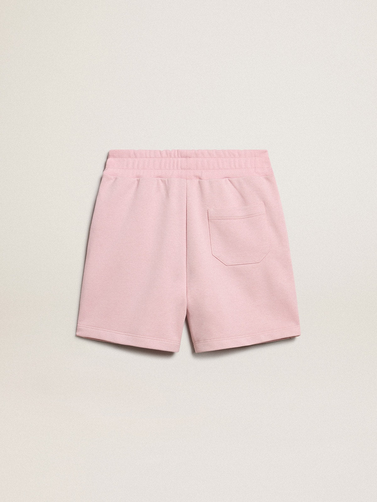 Girls' shorts in pink with white star| Golden Goose