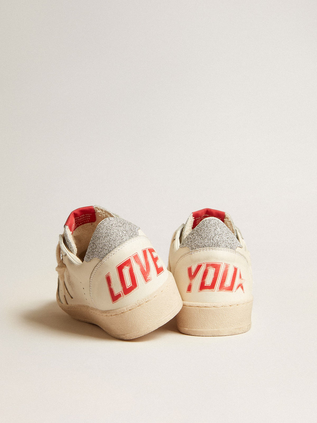 Men's Ball Star LTD in nappa with white star and Swarovski crystal heel tab| Golden Goose