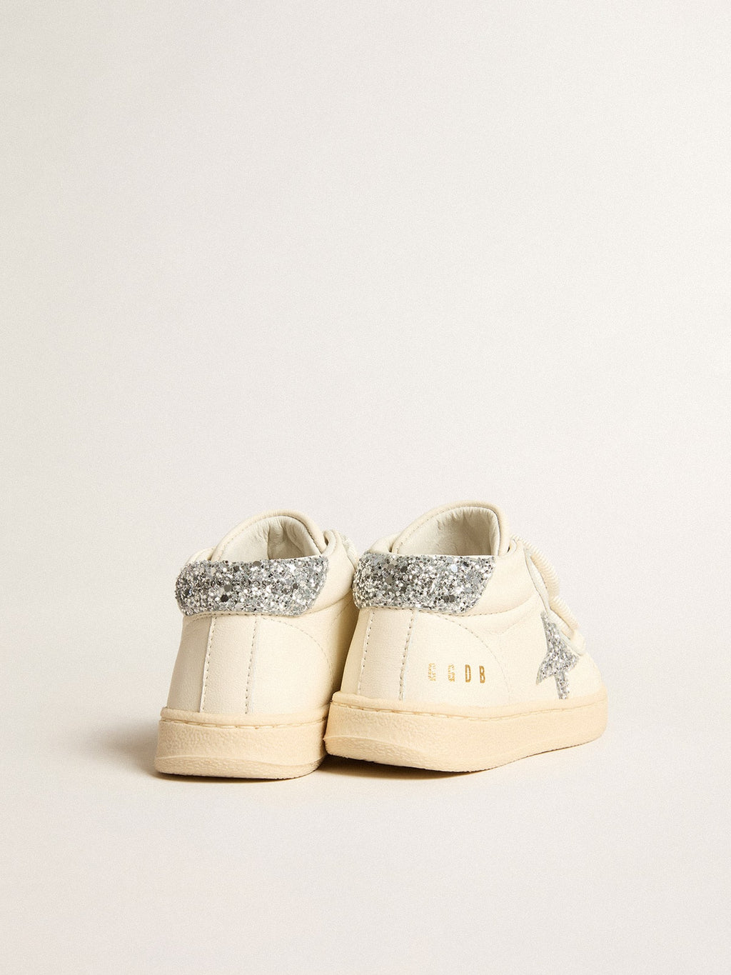 June in nappa leather with silver glitter star and heel tab| Golden Goose