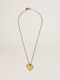 Necklace in antique gold color with heart charms| Golden Goose
