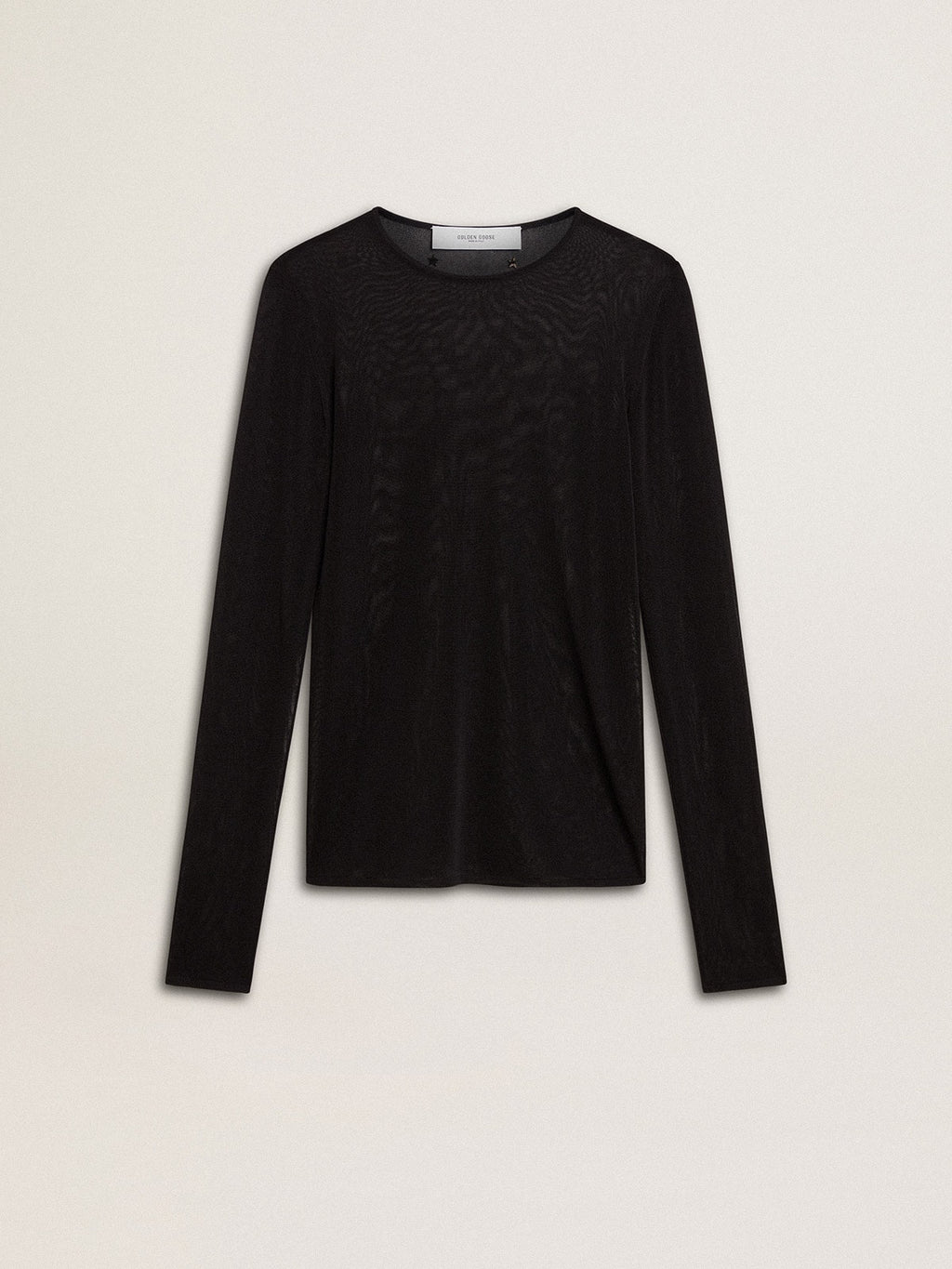 Women's black crew neck t-shirt| Golden Goose