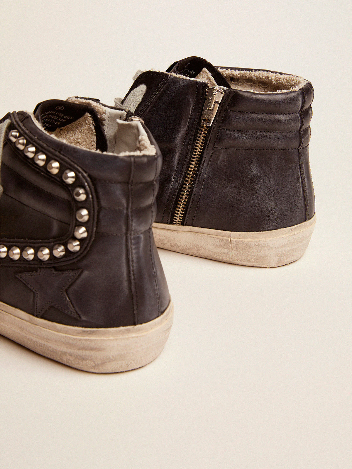 Men's Slide black with studs| Golden Goose