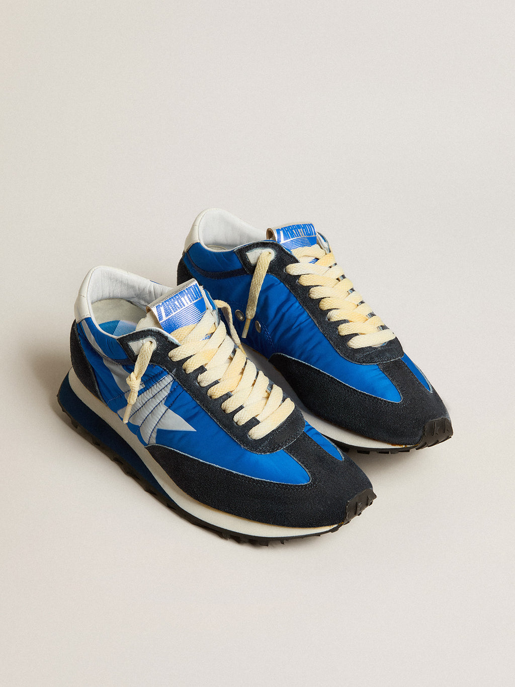 Women's Marathon with blue nylon upper and white star| Golden Goose