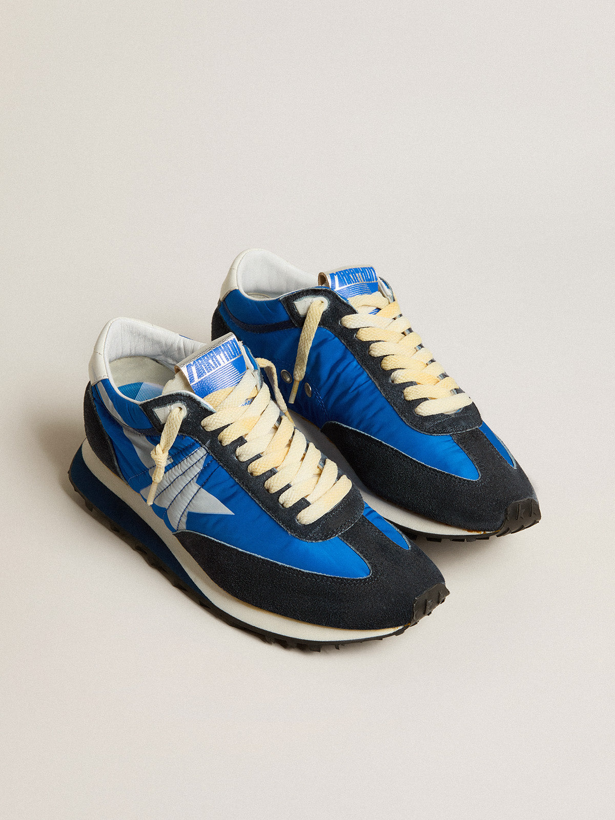 Women's Marathon with blue nylon upper and white star| Golden Goose