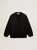 Men's black sequined cardigan-jacket