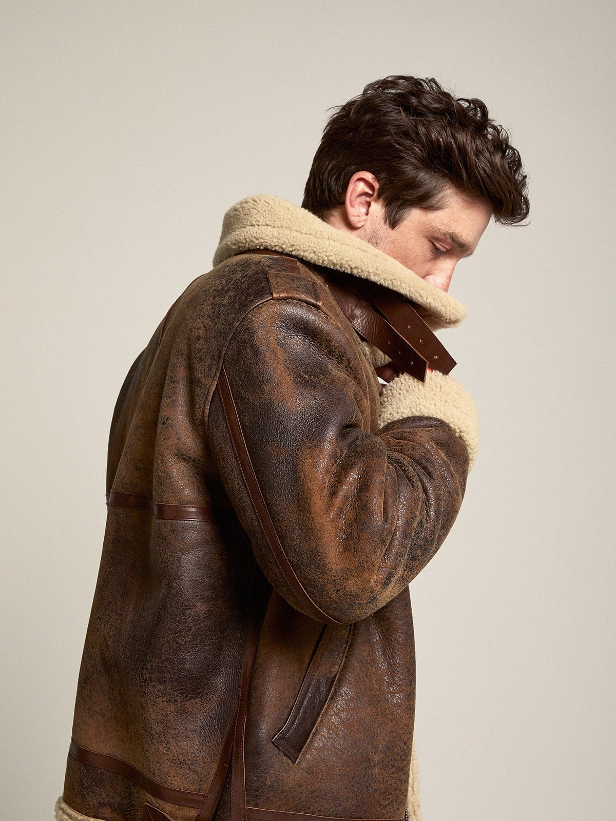 Journey Collection Arvel shearling jacket| Golden Goose